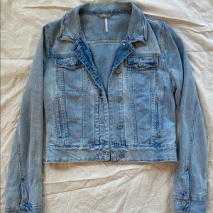 Free People acid wash denim jacket